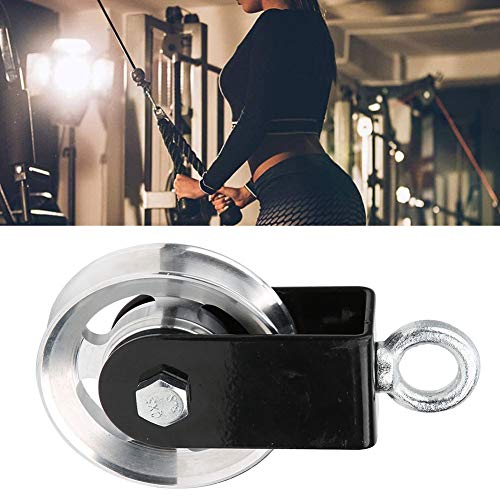 Fitness Equipment Bracket Stainless Steel Pulley, Heavy - Duty Mute Hanging Wheel with Soft Rollers, for Home Gym Functional Training Rig DIY Setup