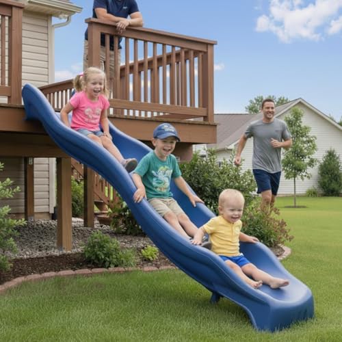 TUSK Avalanche 10 ft Rotomolded Playset Slide, Blue - color: Blue, size: 10 ft