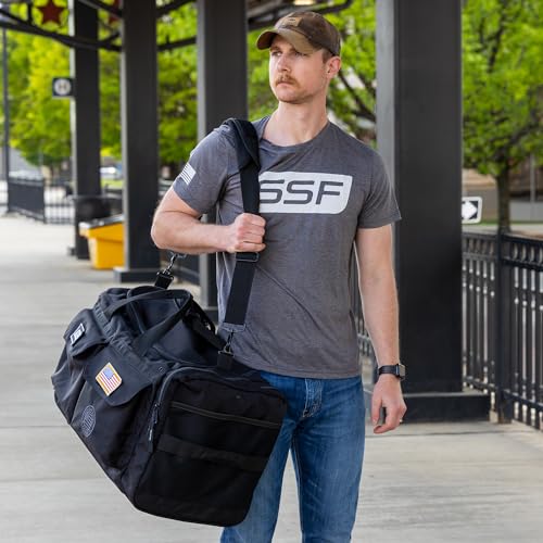Serious Steel Fitness Heavy Duty 1000D Nylon Duffel Gym Bag (Black - Big Bud) - color: Black, style: Duffel Bag (Big Bud)
