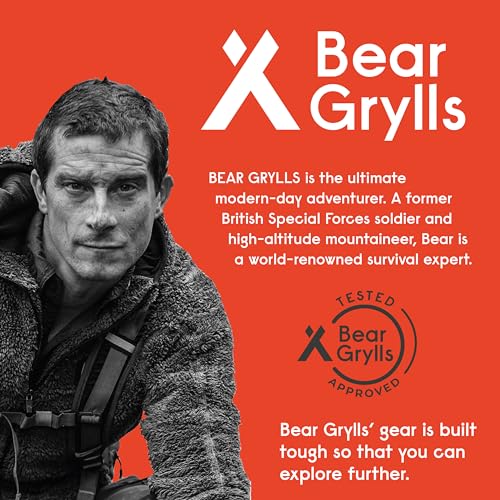 Bear Grylls 45L Duffel Backpack Folding Duffle Bag for Travel - Durable and Water-Resistant, with Tuck-Away Backpack Straps, U-Lid & Internal Mesh Pockets