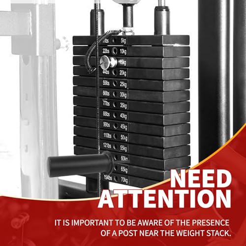 Weight Stack Pin and Spring Collar Weight Stack Extender Pin Commercial and Home Gym Accessories for Cable Tower and Functional Trainer Machine (Hanger Rod Length: 150 mm, Ø 8 mm,Length 110mm)