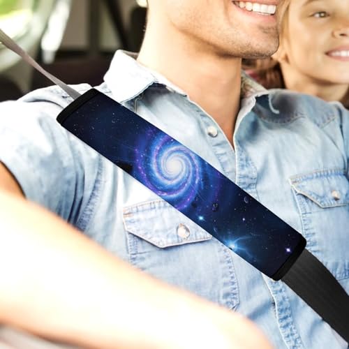 2 Pack Blue Galaxy Car Seat Straps Shoulder Pads Soft Padded Shoulder Harness Cover for Adult Use, Stroller Pushchair High Chair, Pressure Relief - color: Pattern 163