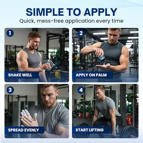 Liquid Chalk for Weightlifting, Gym and Workout Hand Chalk Grip | Magnesium carbonate grip chalk in 50ml, 59ml clear and 250ml sizes. For lifting, cheer, gymnastics and CrossFit. - size: 8.5 fl oz 2-Pack (Power Pair)