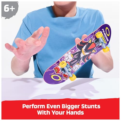 TECH DECK, Finesse X Sonic The Hedgehog Handboard; Authentic Mini Skateboards, Kids Toys for Boys & Girls, Ages 6 and up (Hands Use Only) - style: Finesse x Sonic The Hedgehog