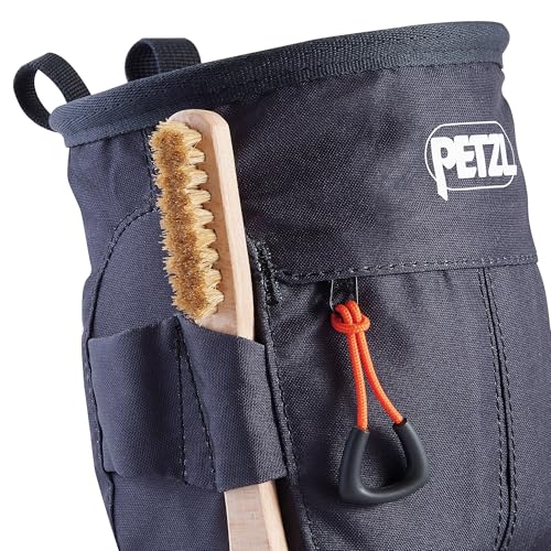 Petzl SAKAPOCHE Ergonomic Chalk Bag with Pocket - color: Nlack