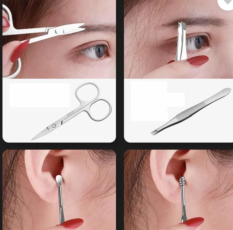 Nail Clippers Set Fingernail and Toenail Clipper Cutters for Men and Women, Professional Manicure Pedicure Grooming Kit, 16 Pieces Stainless Steel Nail Care Tools with PU Leather Travel Case