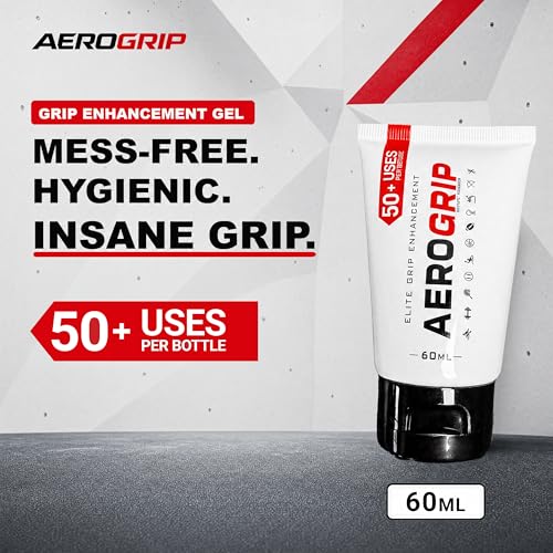 Liquid Chalk Alternative Grip Enhancer Gel for Sports & Fitness, 60ml | Chalk-Free, No-Mess, Sweat-Proof Grip for Tennis, Climbing, Weightlifting | 50+ Uses Per Tube | Hygienic Formula