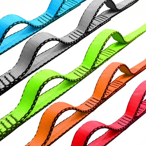 53 Inches Nylon Daisy Chains Rope Climbing Lanyard Straps Looped Strong Slings 23 kN Aerial Yoga Webbing - color: 3PCS Green
