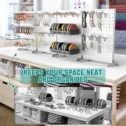 EVERHANGER Metal Pegboard Display Stand, Freestanding Tabletop Pegboard Display for Craft Shows & Fairs, 12"X16", 4pcs Gray - color: Gray, size: 4pack 12"X16"