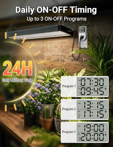 Techbee Indoor Digital Infinite Repeat Cycle Intermittent Outlet Timer Plug 24 Hour Programmable Timed Electrical Power Switch with Countdown Delay on Off Function for Lights and Appliances (2 Pack) - style: 2 Pack
