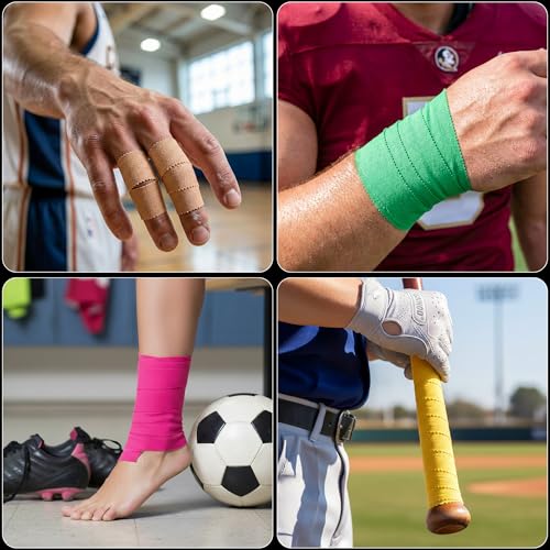 Cannon Sports Premium Athletic Tape - 1.5” x 45 Feet Per Roll - Easy Tear, No Sticky Residue, Very Strong, Hypoallergenic and Latex Free - Ideal for Sprains, Strains, First Aid - Pack of 3 (White) - color: White