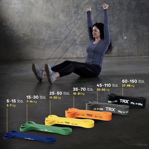 TRX Training Strength Band Set, Full-Body Resistance Bands for Home and Gym Use, Resistance Bands for Working Out - size: 60 lbs - 150 lbs