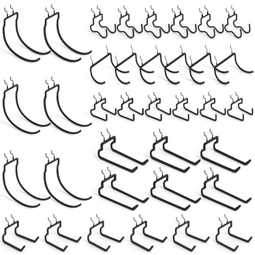 INCLY 36 Pack 1/4" Pegboard Drill Holder Tool Utility Hooks | Heavy Duty Pegboard Hooks, Peg Board Tool Hangers Accessories, for Hanging Power Tools, Drill, Hammer, Workbench, Garage - size: 36 Pack