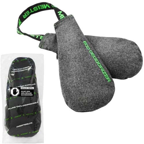 Meister Glove & Shoe Eco Deodorizer + Refill - 1-Year Supply | Washable shell and replaceable scented refills absorb moisture and odor for boxing & sports gloves, shoes and bags - style: Fresh Linen