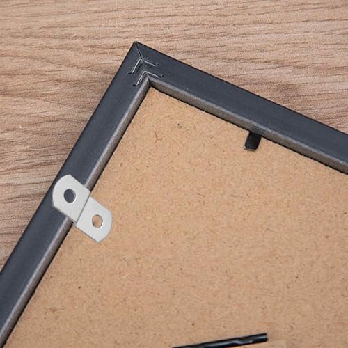 15PCS 1/8" Canvas Clips for Picture Framing, Offset Mounting Hardware with Screws for Art and Mirror Installation - size: 1/8 Inch