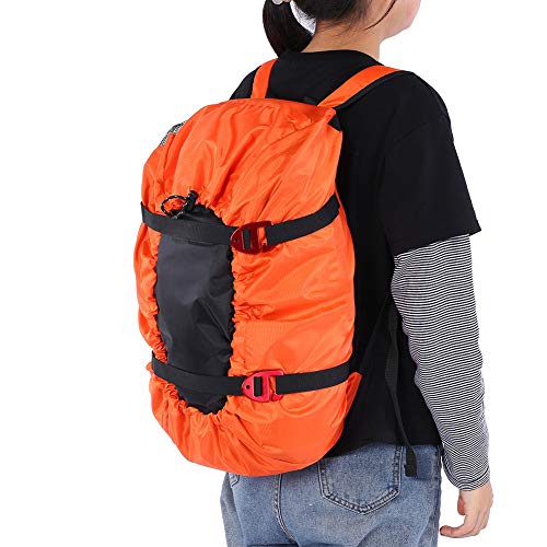 Rock Climbing Rope Bag portable Foldable climbing bag with Large Rope Tarp and Adjustable Shoulder Straps Waterproof Large Capacity Backpack ultralight Outdoor Hike Gear Equipment (orange)