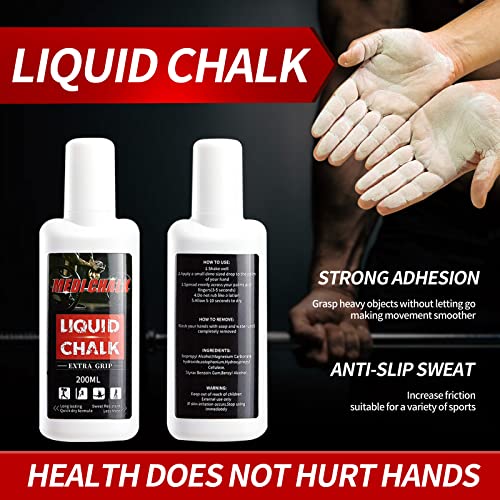 Liquid Chalk, Sports Chalk, Hand Grip Chalk,Weightlifting Chalk,Gym Chalk,Work Out Chalk for Cross Training, Powerlifting,Pole Dance - style: 50ML 5Pack