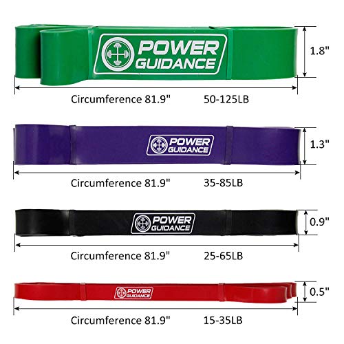 POWER GUIDANCE Pull Up Assist Bands - Heavy Duty Resistance Band, Mobility & Powerlifting Exercise Bands, Perfect for Body Stretching, Powerlifting, Resistance Training