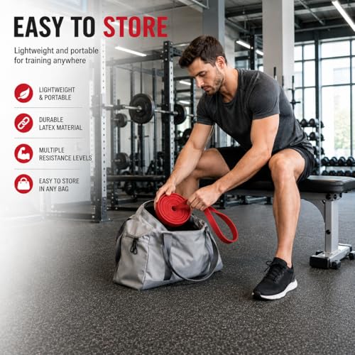 5-Level Resistance Bands,5-125LBS Workout Bands for Exercise | Pull-Up Assist Bands,Physical Therapy & Stretching – Multiple Resistance Levels for Home Gym & All Fitness Goals