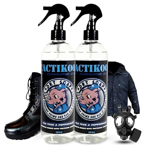 Odor Eliminator for Active & Protective Gear – Pack of 2 (16oz) Instant Deodorizer Spray for K9 Equipment, Vests, Uniforms & More | Quick Odor Mask & Fresh Scent | Made in USA