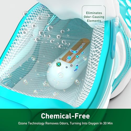 Chemical-Free Shoe Deodorizer for Sneakers, Work Boots & Gym Shoes, Rechargeable & Long-Lasting Shoe Freshener 2-Pack, Ozone Technology Shoe Odor Elimination, No Spray or Powder, Zero Residue