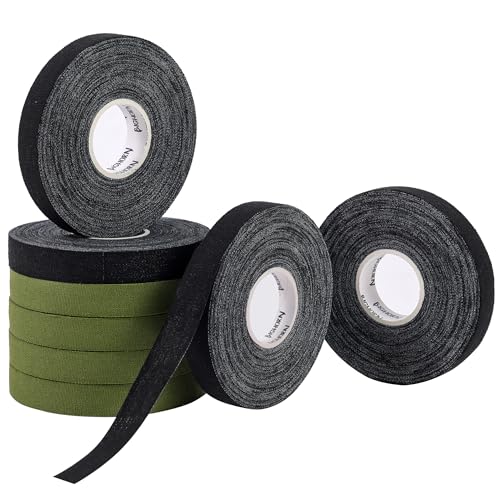 Bighorn Athletics Finger Tape, Male Tin, 0.5"x45ft, 8Rolls, Mil Green/Black | Climbing tape with retro design tape holder for tension support & bouldering. EZ tear, strong adhesive, residue-free. - color: Military Green & Black