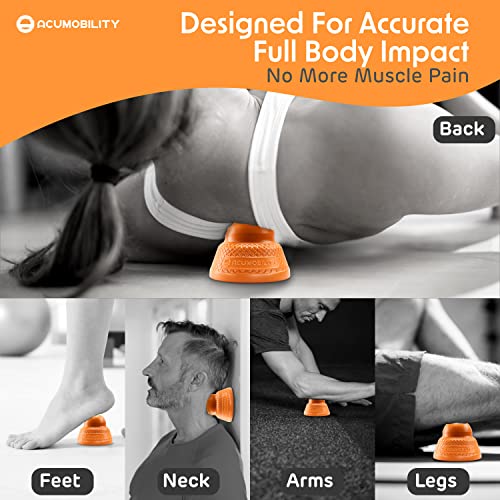 Acumobility Massage Ball Roller 2 Pack - Trigger Point - Massage Balls | Massage Roller Ball, Foot Massage Ball, Physical Therapy Ball - color: Orange