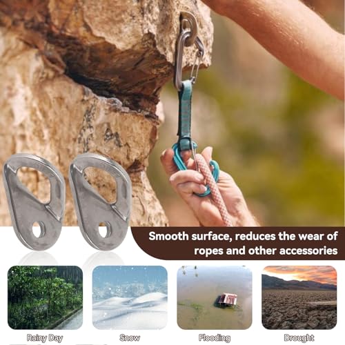 HERCHR Bolt Hanger, 2Pcs 304 Stainless Steel Bolt Hanger Outdoor Caving Protection Hardware Accessory for Outdoor Mountain Climbing - size: M10