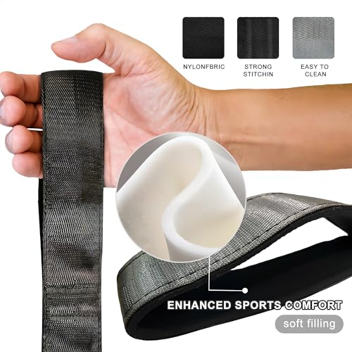Stretching Strap with 12 Loops-Non-Elastic Physical Therapy with Carry Bag | Premium non elastic yoga straps for injury recovery, rehab flexibility training, hamstring stretch & physical therapy