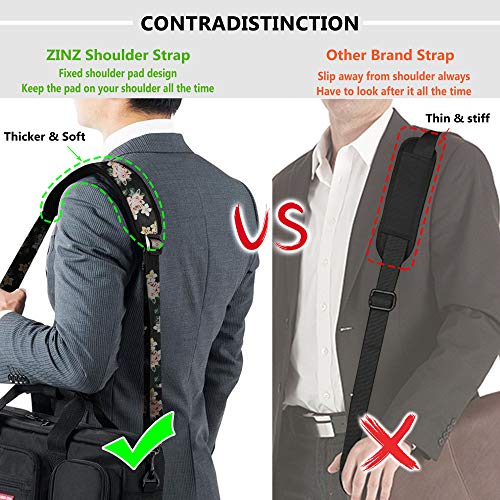 Bag Shoulder Strap, Padded Adjustable Shoulder Strap Replacement - color: Dark Rose, size: 57"