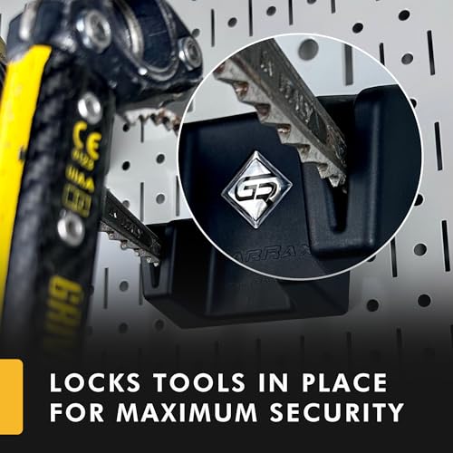 Ice Tool & Axe Wall Storage | Securely Grips Tools | Reinforced Nylon | Pegboard Compatible | Hardware Included