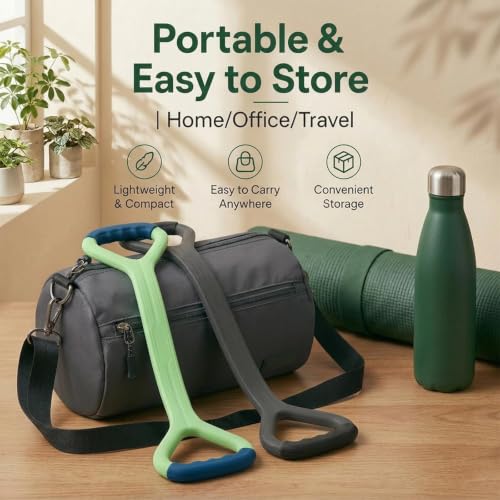 Figure 8 Resistance Band with Handles, Elastic Bands for Working Out,Arm,Back,Shoulder Training Elastic Ropes - color: Green & Gray