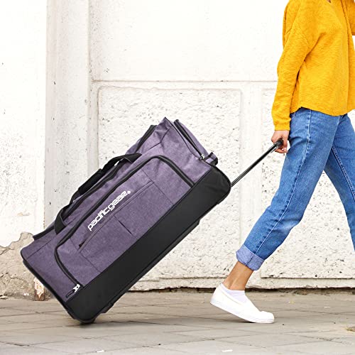 Pacific Gear Duffel Bag with Rolling Wheels - color: Purple, size: 30 inch