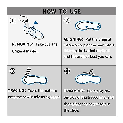 5 Pairs Shoes Insoles for Men Women Work,Elastic Shock Absorbing Breathable Shoe Insoles,for Boot Sneakers Hiking Replacement Insoles (XL [US M:10.5-12/W:12-15])