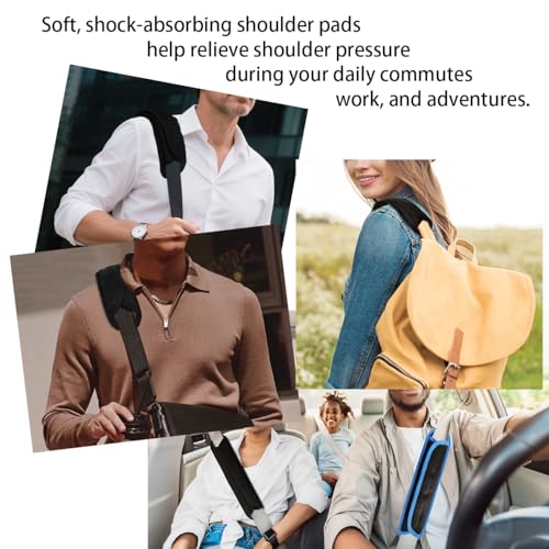 2 Pack Shoulder Strap Pads for Backpack Accessories,Replacement Universal Shoulder Pad Cushion Relieve Shoulders Pressure - color: Black