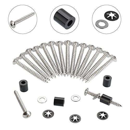 43 Set (172Pcs) Pegboard Mounting spacers and Screws Kit, Peg Boards Installation Hardware Accessories. Include Sturdy Screws, Spacers,Washers and Lock Clips for 1/8 Inch and 1/4 Inch Pegboard