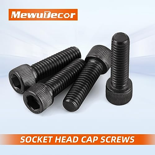 5/16-18 x 2" Socket Head Cap Screws Cap Bolts, 12.9 Grade Alloy Steel Black Oxide, Allen Hex Drive, UNC Coarse Thread Partially Threaded, 10 PCS - size: 5/16-18 x 2"