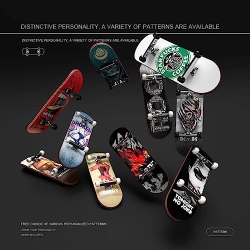 Lently Wood Fingerboards, Mini Fingerboards, 99mmL*29mmW (Big Mouth Cute Dragon) (Punk Clown) - color: Punk Clown