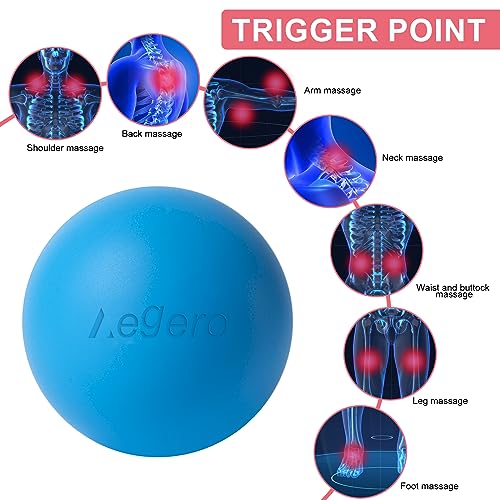 Massage Lacrosse Balls for Myofascial Release,Yoga Deep Tissue Massage,Trigger Point Therapy and Foot Plantar Fasciitis,Muscle Soreness Massager Ball (2Pack,Deep Blue and Purple) | Yoga Deep Tissue Massage,Trigger Point Therapy and Foot Plantar Fasciitis,