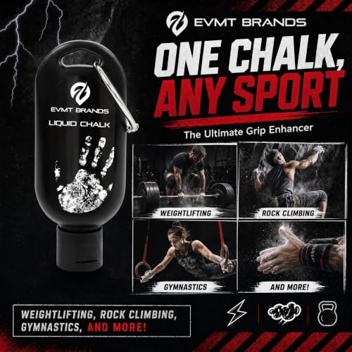 Liquid Chalk, Mess Free Gym Chalk for Weightlifting, Gymnastics, Rock Climbing, Dancing. Sweat Resistant and Long Lasting for Stronger Grip. - color: A1-8pk Cl