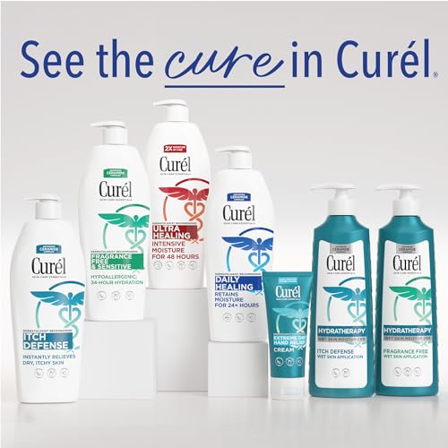 Curel Itch Defense Calming Body Lotion, Moisturizer for Dry, Itchy Skin, Body and Hand Lotion, with Advanced Ceramide Complex, Pro-Vitamin B5, Shea Butter, 20 Oz | Soothes Itchy Skin, Prevents Eczema Flare-Ups, Ceramide Moisturizer, Fragrance-Free, Dermat