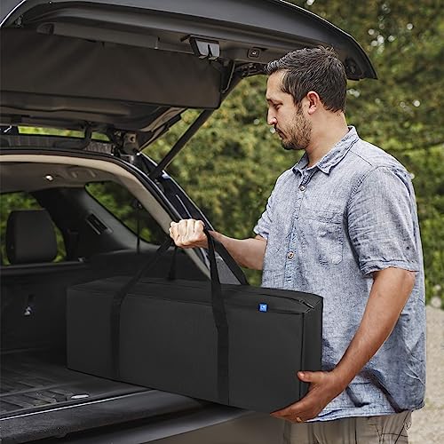 COOLBEBE 36-Inch Large Travel Duffle Bag, 100L Heavy Duty Luggage for Sports Equipment, Camping & Moving, Water Resistant, Black - size: 36" x 13" x 13"