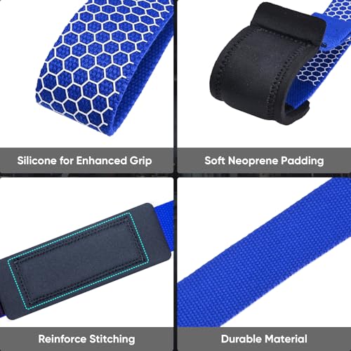 Weight Lifting Straps for Weightlifting, Lifting Wrist Straps Gym, Deadlift Strap, Anti Slip Silicone Weightlifting Strap Men Women Powerlifting, Strength Training - color: Blue, size: 1 Pair