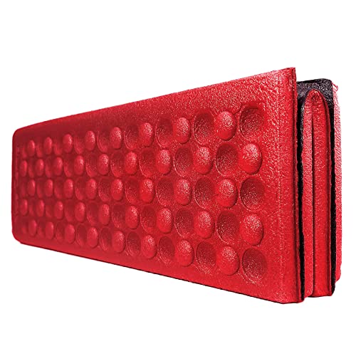 AceCamp 3940 Portable Lightweight Mini Waterproof Folding Mat, Foam Sitting Pad for Outdoor Activities, Foldable Kneeling and Seat Cushion for Comfort, Red - style: 2-pack