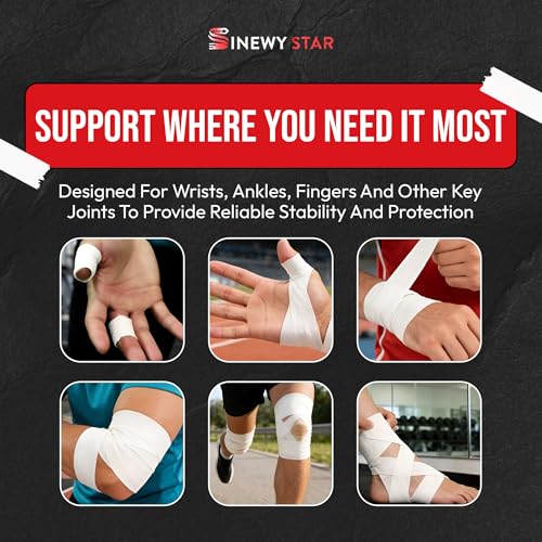 32-Pack Athletic Tape Bulk, 960 Feet Bulk Sports Tape, Strong Adhesive White Tape, Protect and Prevent Injuries, Promotes Faster Healing, Athletic Training First Aid Supplies - size: 32-PACK