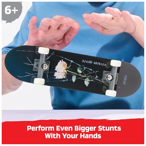 TECH DECK April Handboard, Authentic Mini Skateboard | 9x Larger than a Fingerboard, Hands Only, Authentic Graphics, Die-Cast Trucks, Skateboard Gifts for Kids & Collectors Ages 6+ - style: April