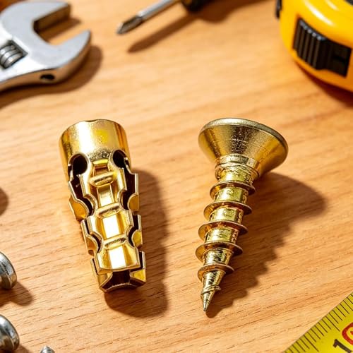 Short Expansion Screw Stable Fixing Carbon Steel | Cabinet Hinge Repair Screw for Tiles Stone Wood Concrete Hollow Walls Plasterboard Wardrobe Doors Kitchen Bathroom Fixtures