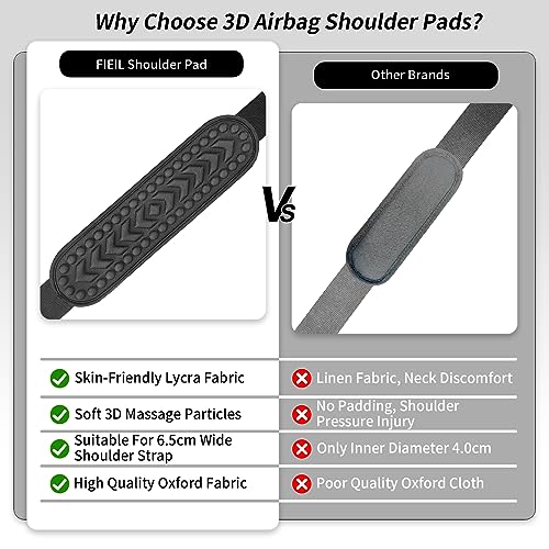 FIEL 2 Pack 3D Cushion Air Breathable Universal Shoulder Strap Pad, for Shoulder Bags (Khaki) - size: 2 Pack 3D Air Cushion-Khaki