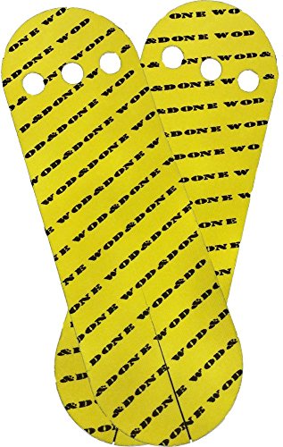 WOD&DONE Custom Hand Protection Athletic Tape Grips for Pullups, Functional Fitness, Gymnastics - color: Yellow, size: 10pairs