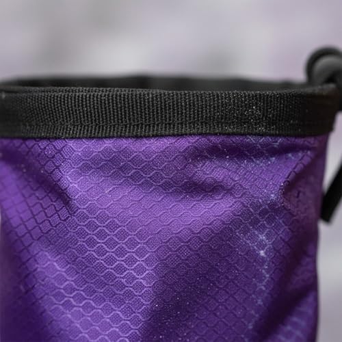 Waterproof Magnesia Sack with Belt Climbing Chalk Bag Magnesia Powder Pouch for Mountaineering Travel Sports Fitness Golf - color: Purple